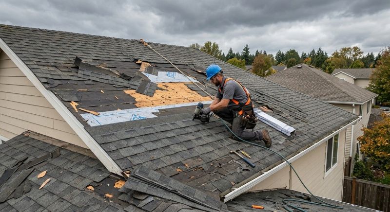 Damaged Roof Replacement in Hermitage, TN